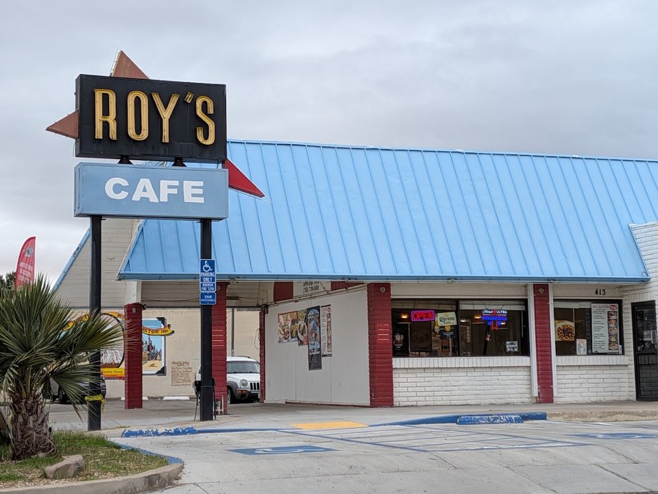 Roy's Cafe storefront on East Main Street.